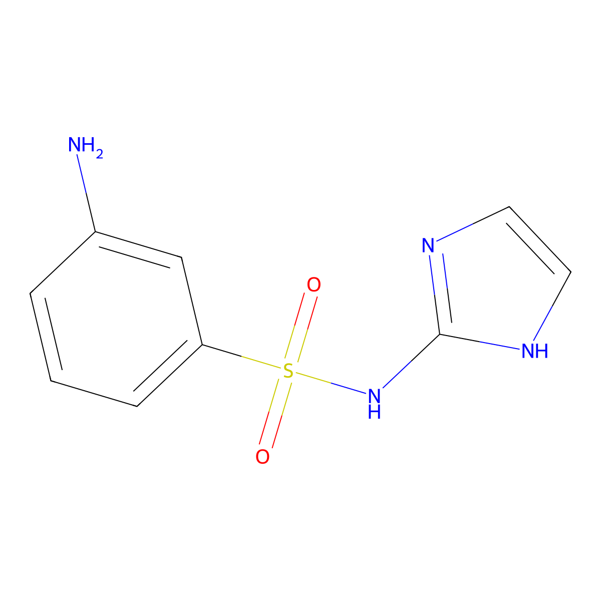 3-Amino-N-(1H-imidazol-2-YL)benzene-1-sulfonamide molecular structure, CAS 1342616-05-0