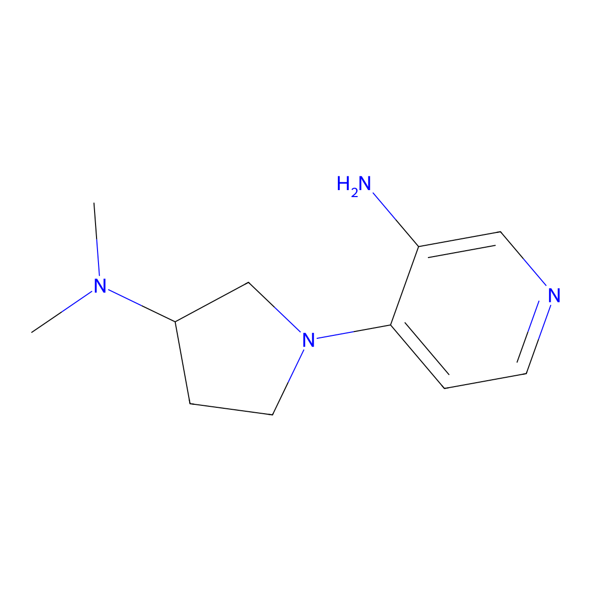 4-(3-(Dimethylamino)pyrrolidin-1-yl)pyridin-3-amine molecular structure, CAS 1342621-71-9