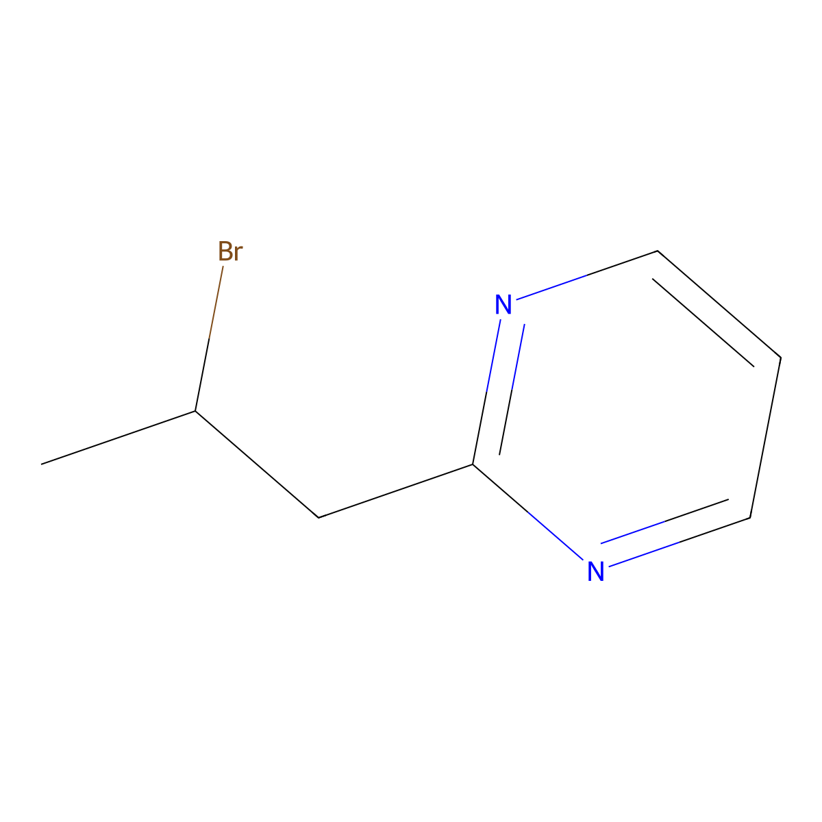 2-(2-Bromopropyl)pyrimidine molecular structure, CAS 1342623-23-7