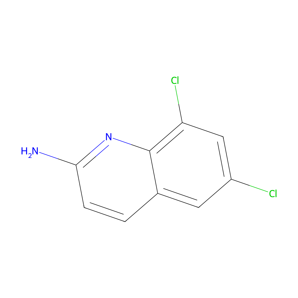 6,8-Dichloroquinolin-2-amine molecular structure, CAS 1342626-57-6