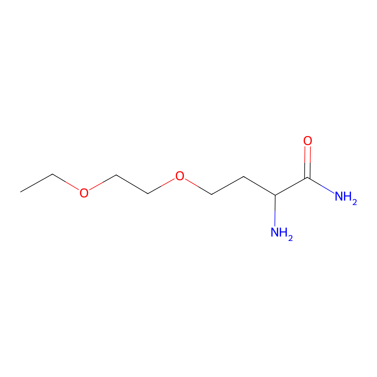 2-Amino-4-(2-ethoxyethoxy)butanamide molecular structure, CAS 1342626-84-9