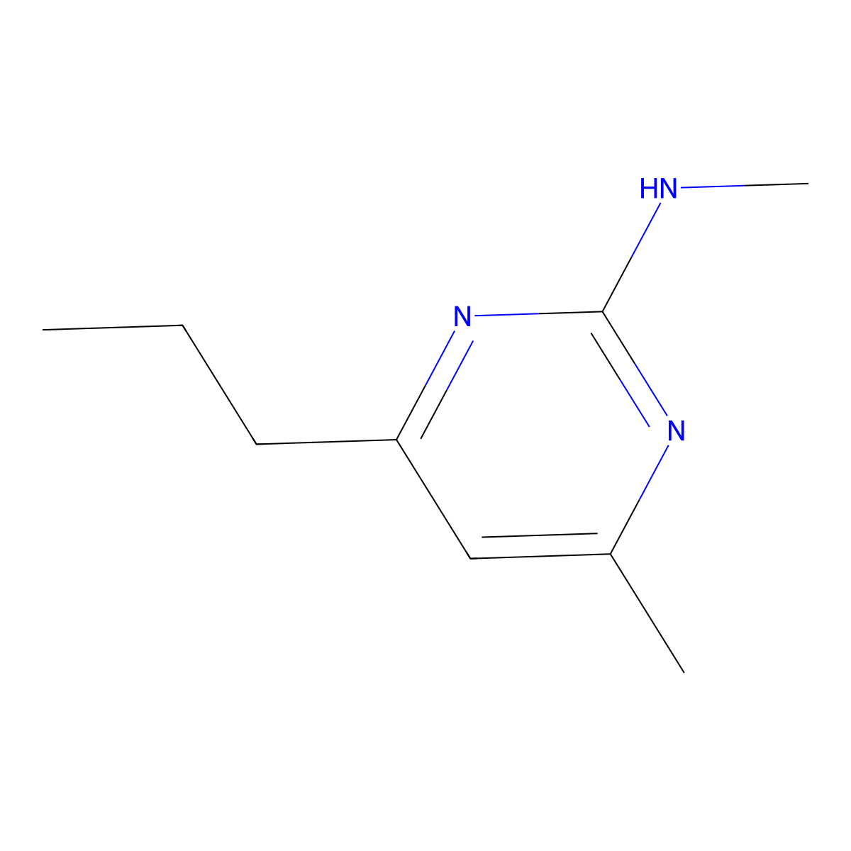 N,4-dimethyl-6-propylpyrimidin-2-amine molecular structure, CAS 1342628-33-4