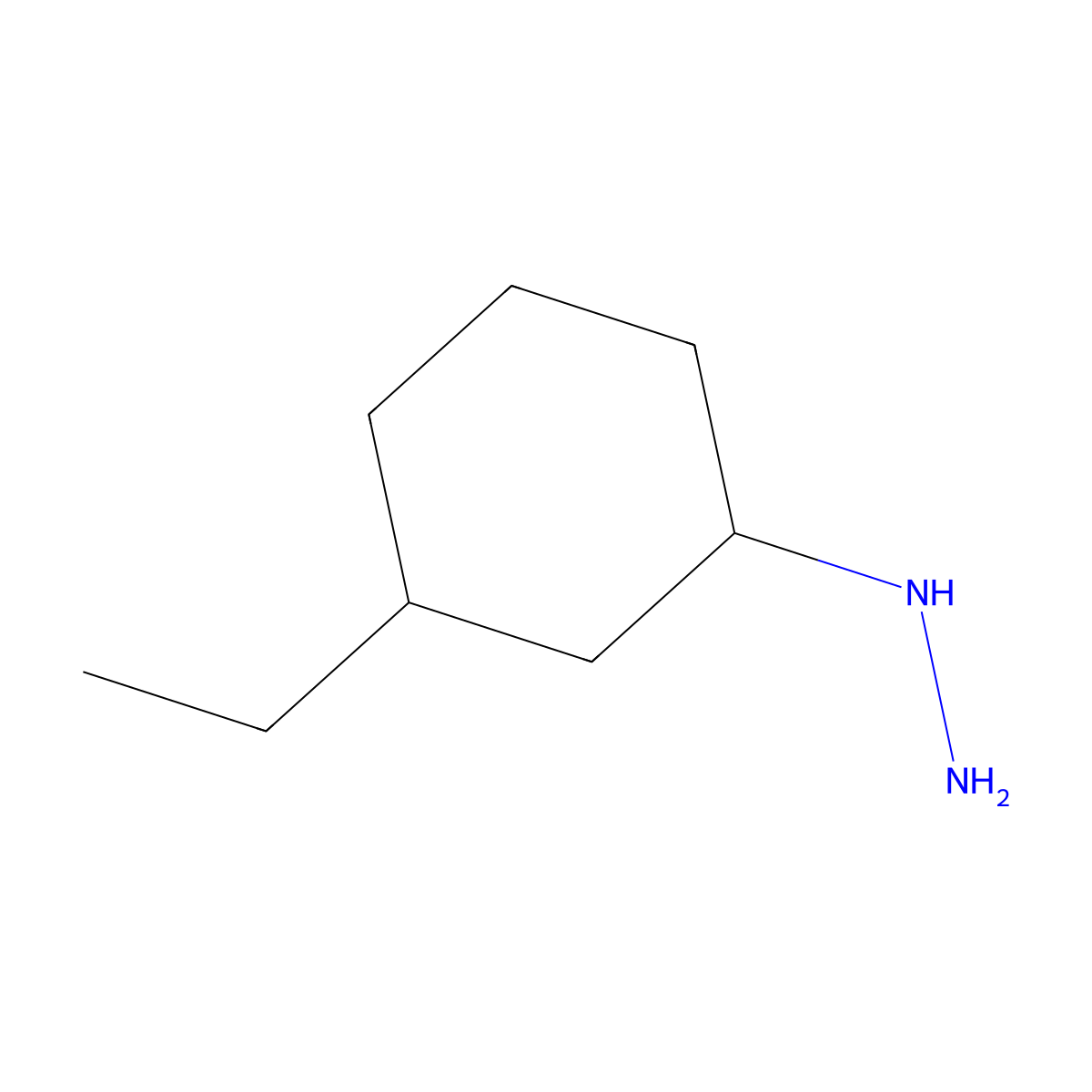 (3-Ethylcyclohexyl)hydrazine molecular structure, CAS 1342629-48-4