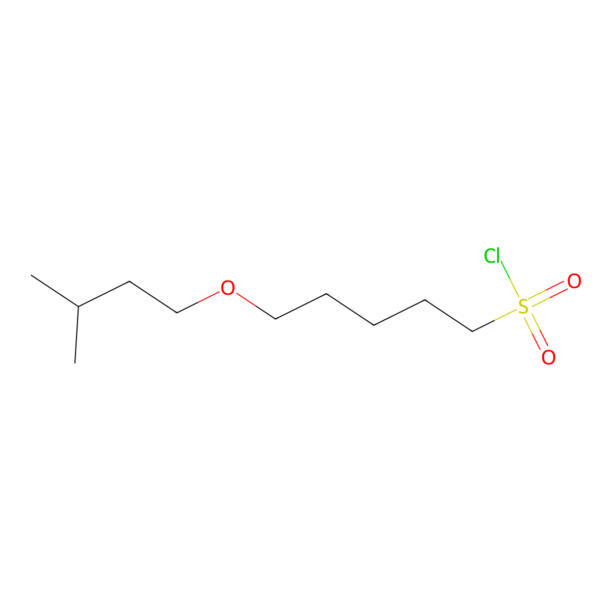 5-(Isopentyloxy)pentane-1-sulfonyl chloride molecular structure, CAS 1342630-65-2