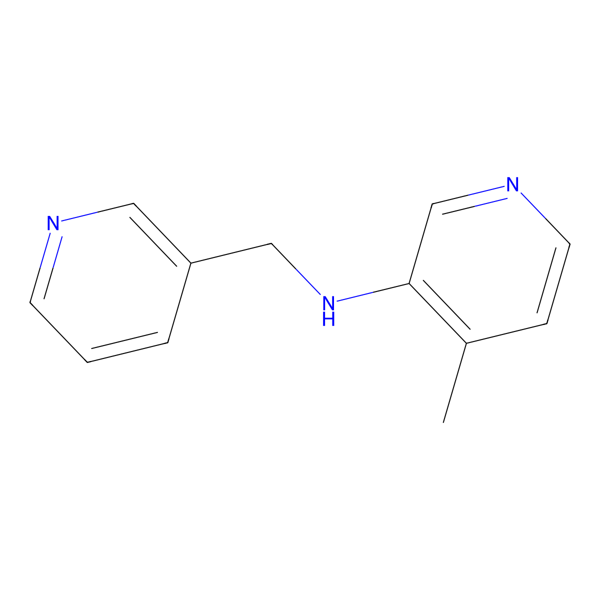 4-methyl-N-(pyridin-3-ylmethyl)pyridin-3-amine molecular structure, CAS 1342631-76-8