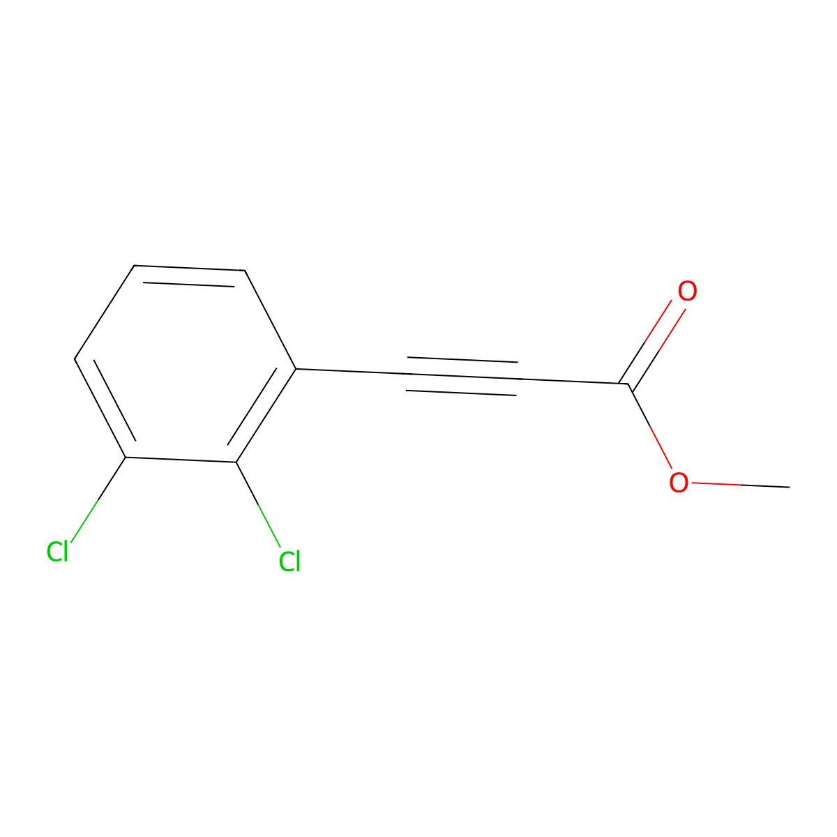 Methyl 3-(2,3-dichlorophenyl)prop-2-ynoate molecular structure, CAS 1342631-87-1