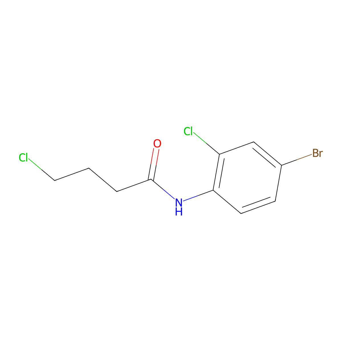 N-(4-bromo-2-chlorophenyl)-4-chlorobutanamide molecular structure, CAS 1342634-38-1