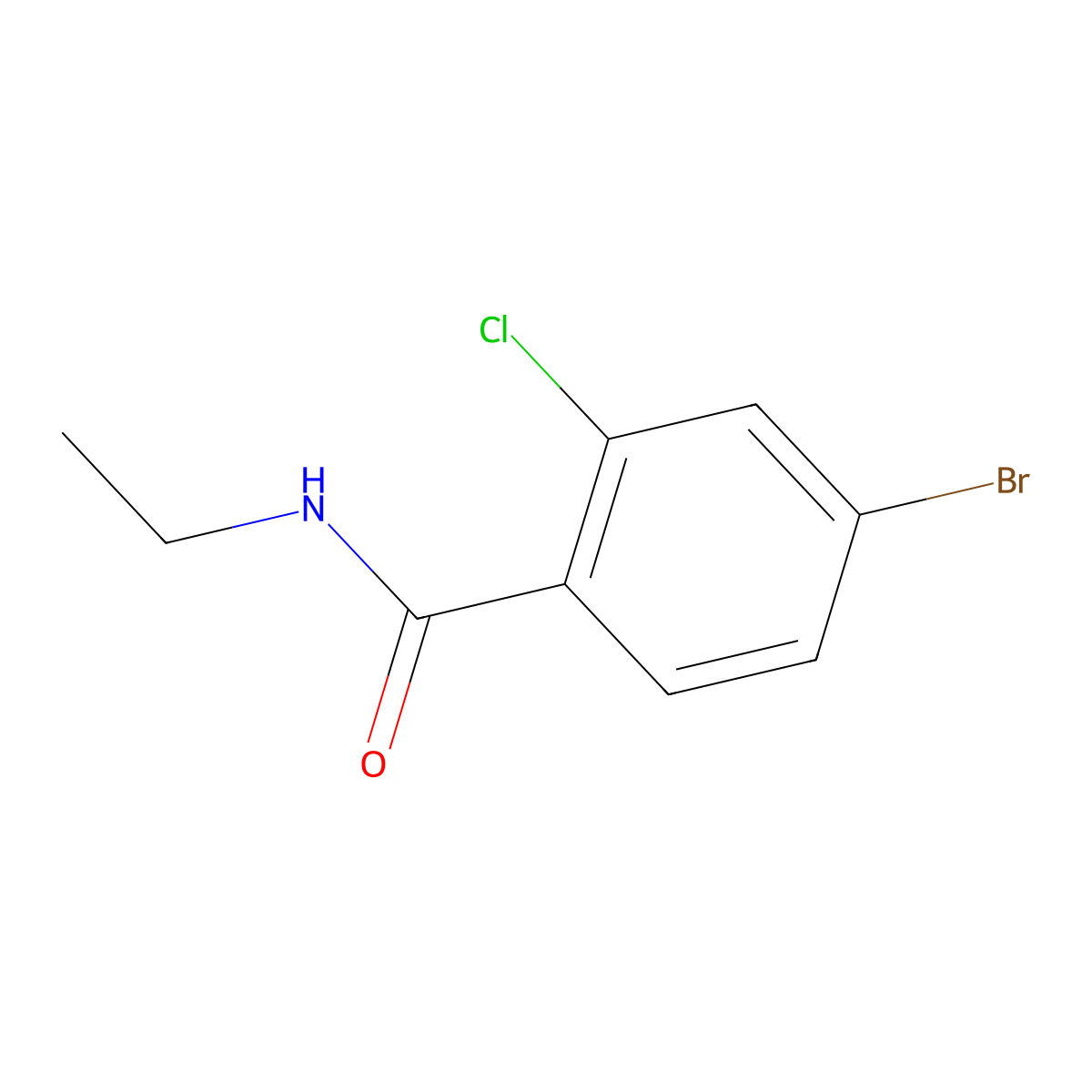 N-Ethyl 4-bromo-2-chlorobenzamide molecular structure, CAS 1342639-11-5