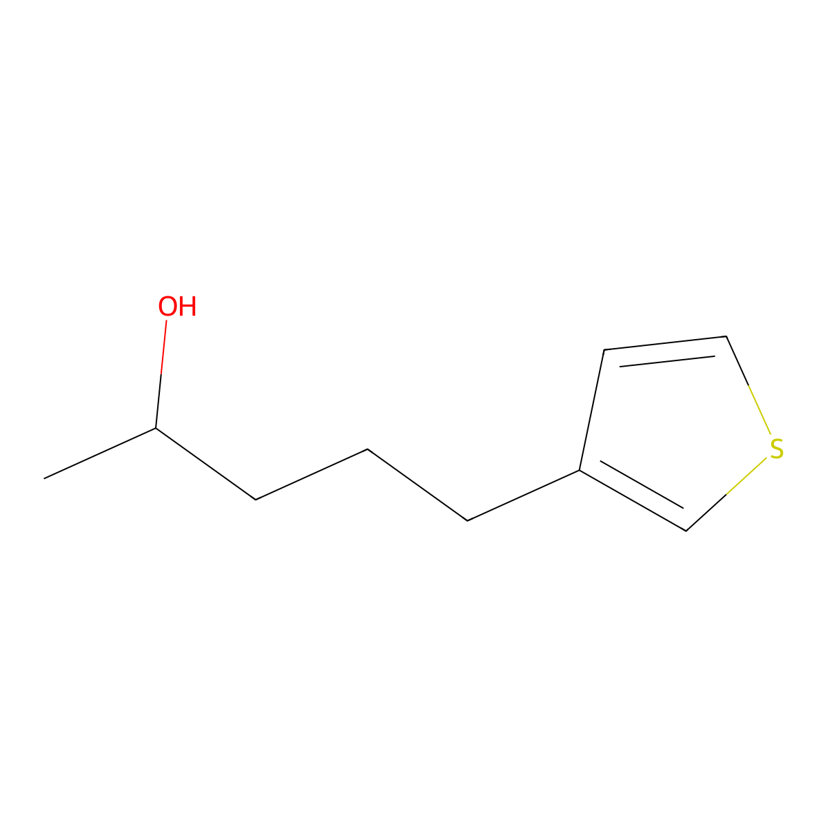 5-(Thiophen-3-yl)pentan-2-ol molecular structure, CAS 1342639-25-1