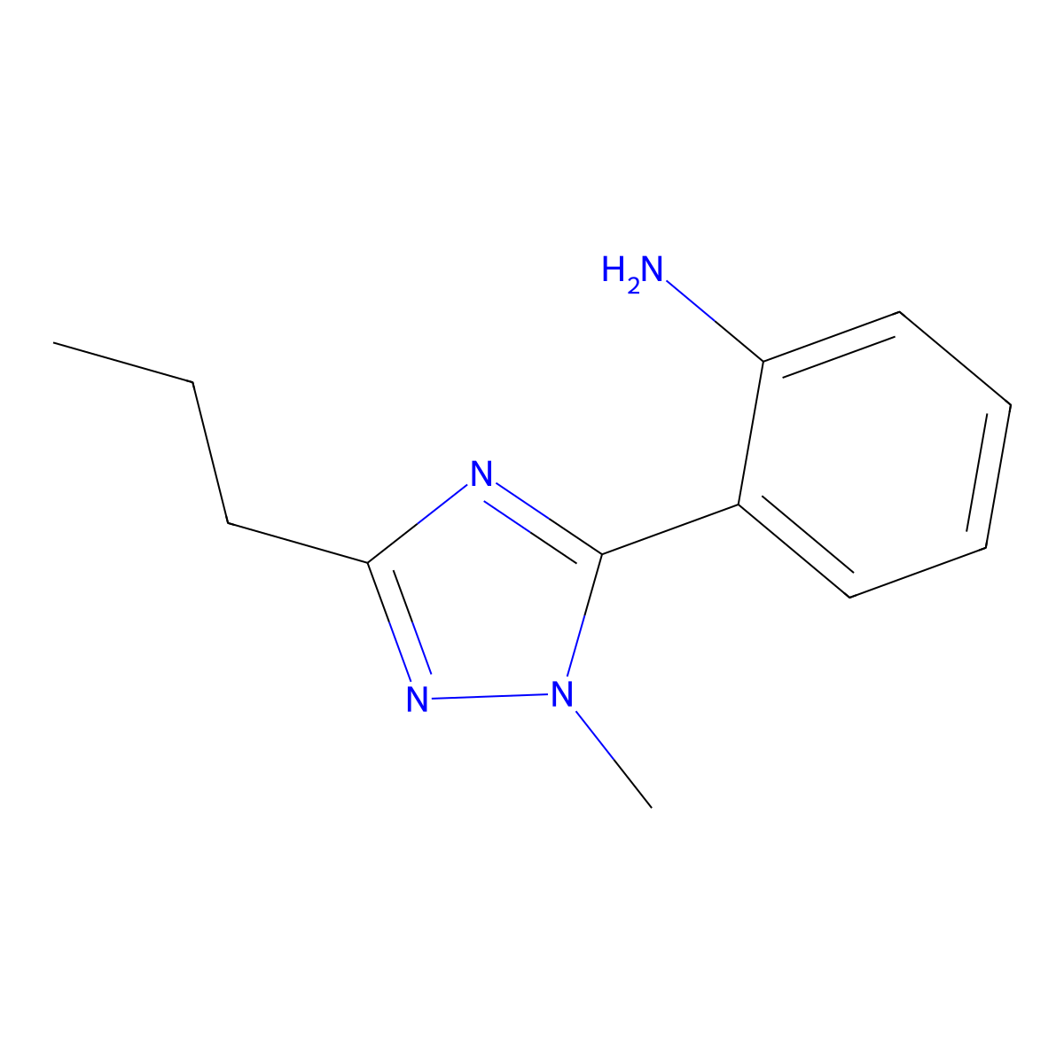 2-(1-Methyl-3-propyl-1h-1,2,4-triazol-5-yl)aniline molecular structure, CAS 1342639-66-0