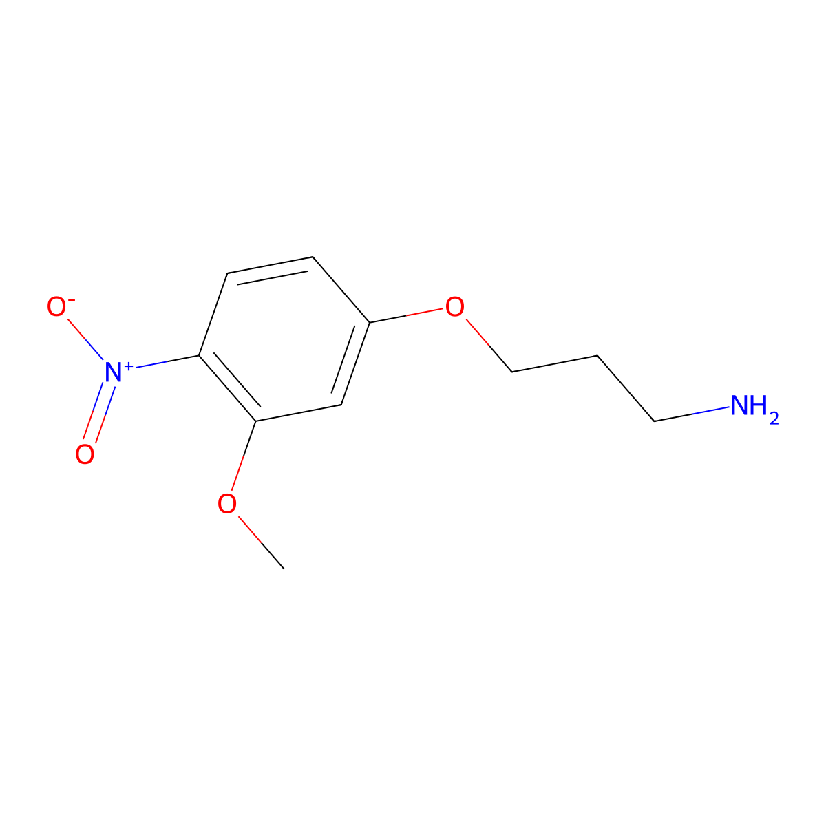 3-(3-Methoxy-4-nitrophenoxy)propan-1-amine molecular structure, CAS 1342640-00-9