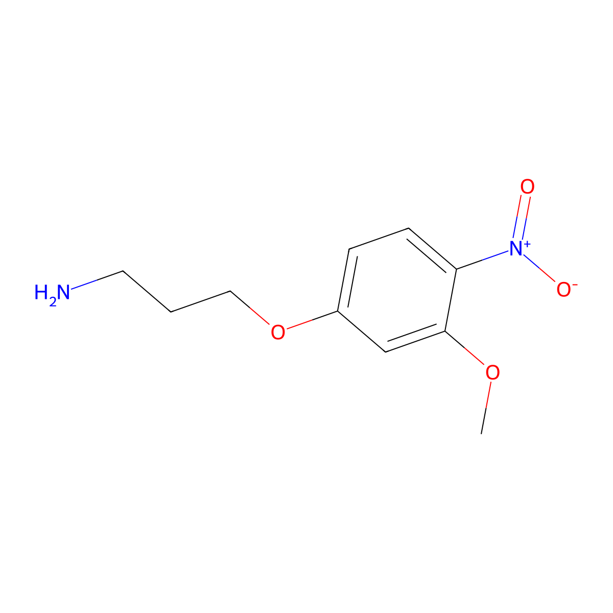 3-(3-Methoxy-4-nitrophenoxy)propan-1-amine molecular structure, CAS 1342640-00-9