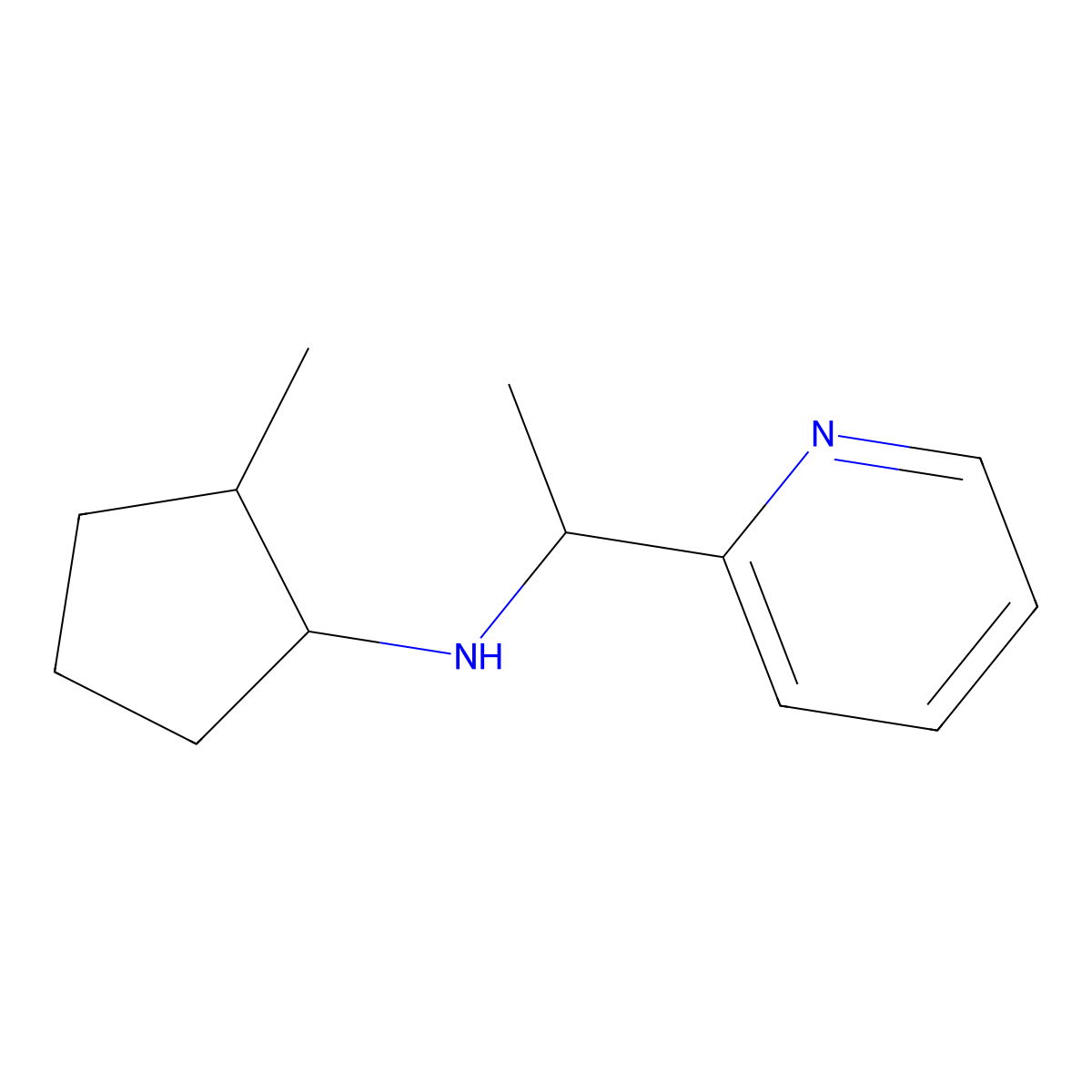 2-Methyl-N-[1-(pyridin-2-yl)ethyl]cyclopentan-1-amine molecular structure, CAS 1342642-45-8