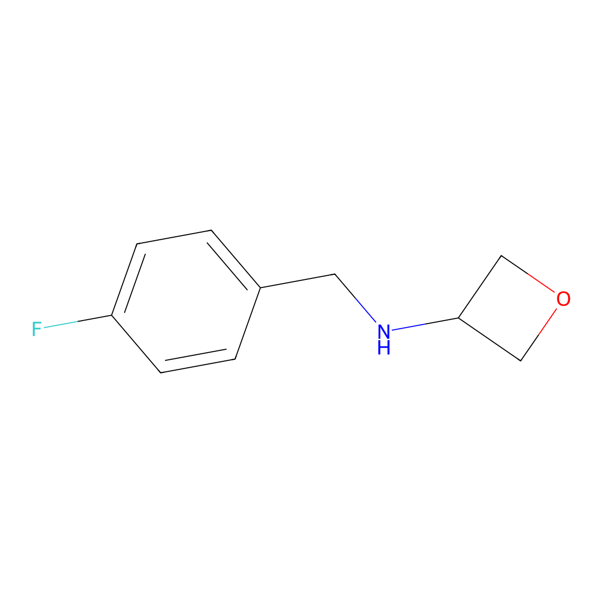 N-(4-Fluorobenzyl)oxetan-3-amine molecular structure, CAS 1342642-90-3