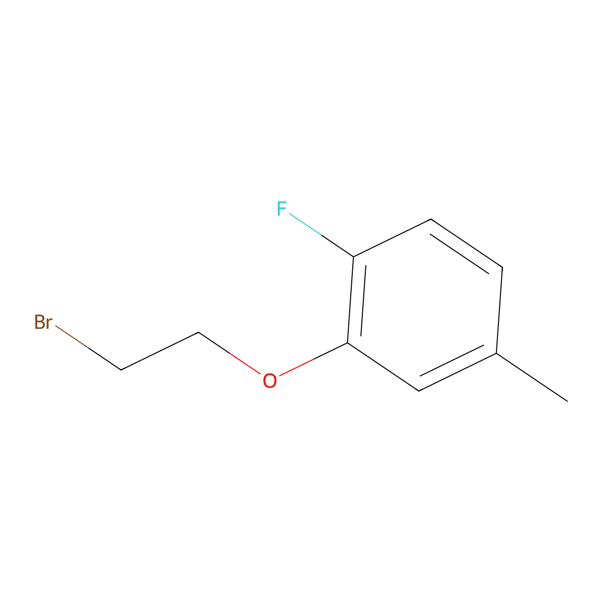 2-(2-Bromoethoxy)-1-fluoro-4-methylbenzene molecular structure, CAS 1342644-48-7