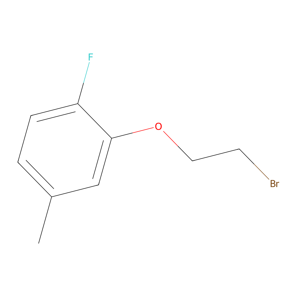 2-(2-Bromoethoxy)-1-fluoro-4-methylbenzene molecular structure, CAS 1342644-48-7