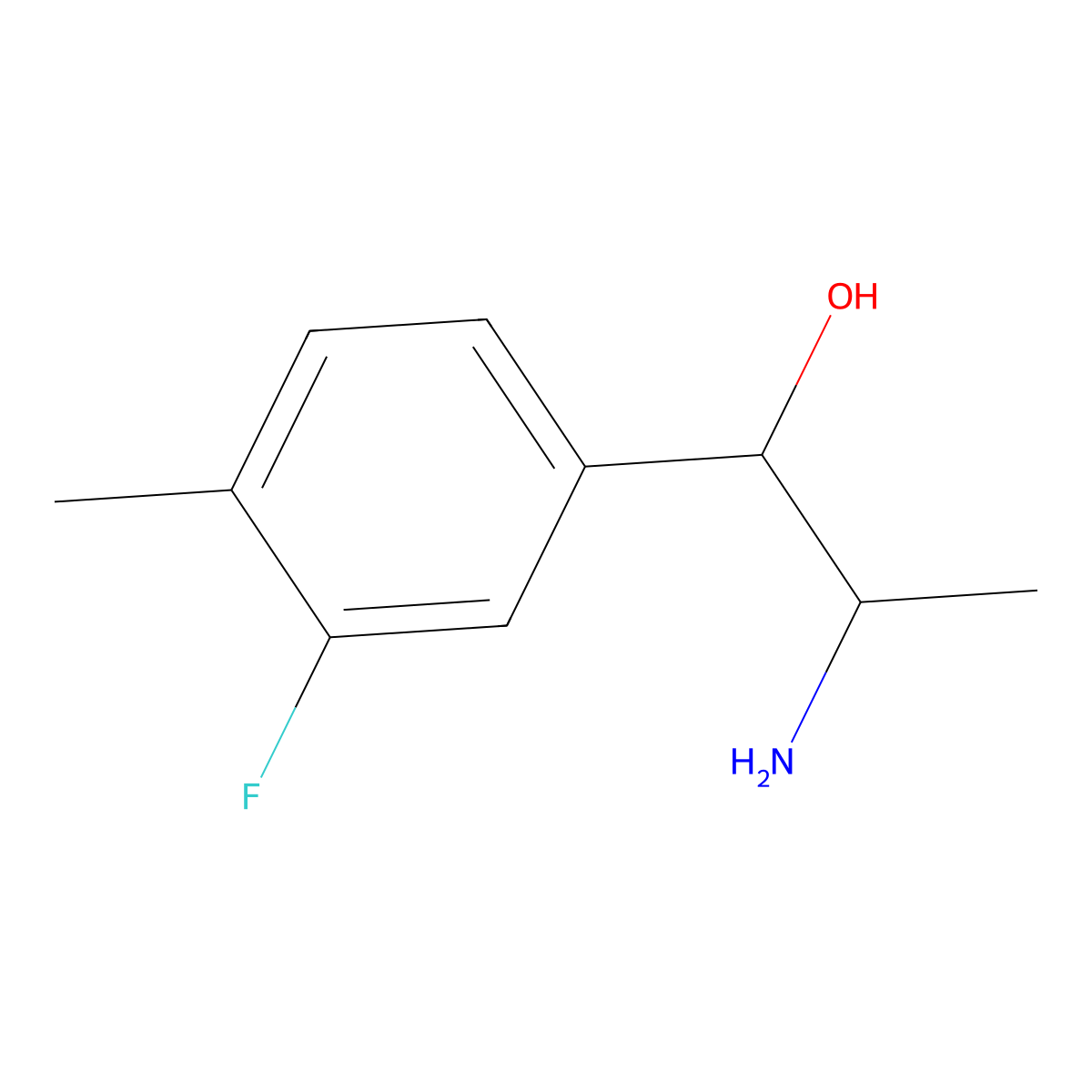 2-Amino-1-(3-fluoro-4-methylphenyl)propan-1-ol molecular structure, CAS 1342652-34-9