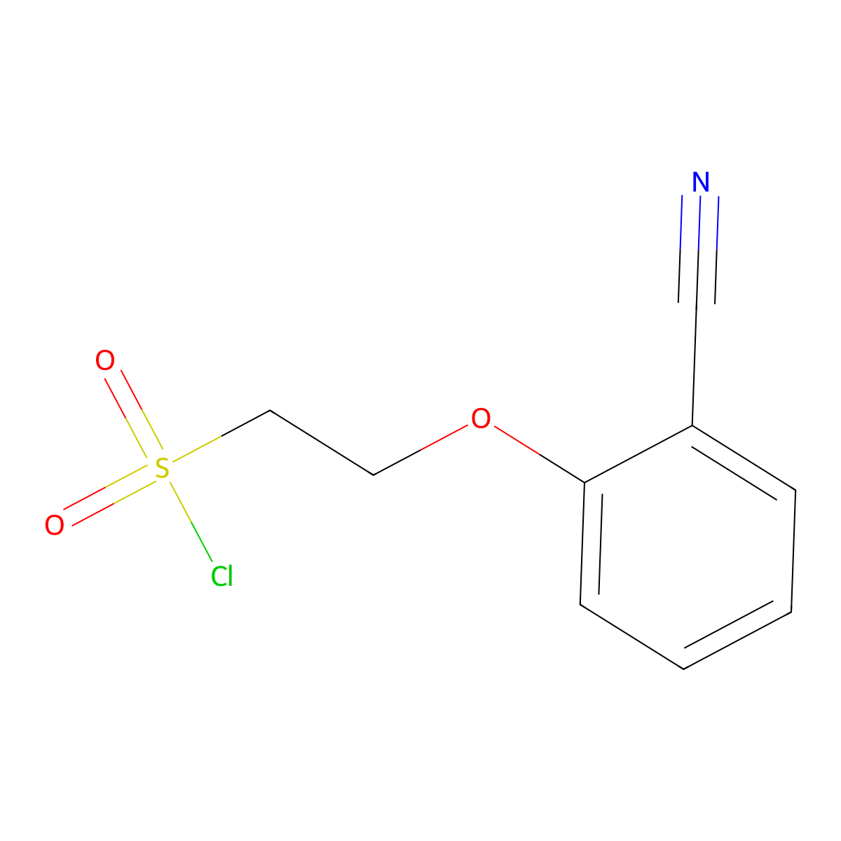 2-(2-Cyanophenoxy)ethane-1-sulfonyl chloride molecular structure, CAS 1342655-60-0