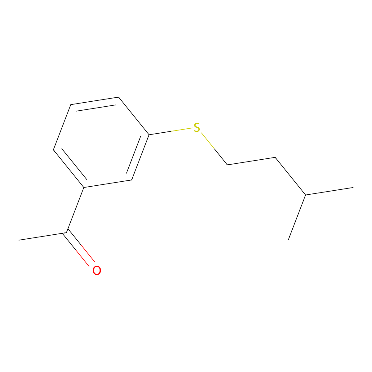 3'-(iso-Pentylthio)acetophenone molecular structure, CAS 1342657-27-5