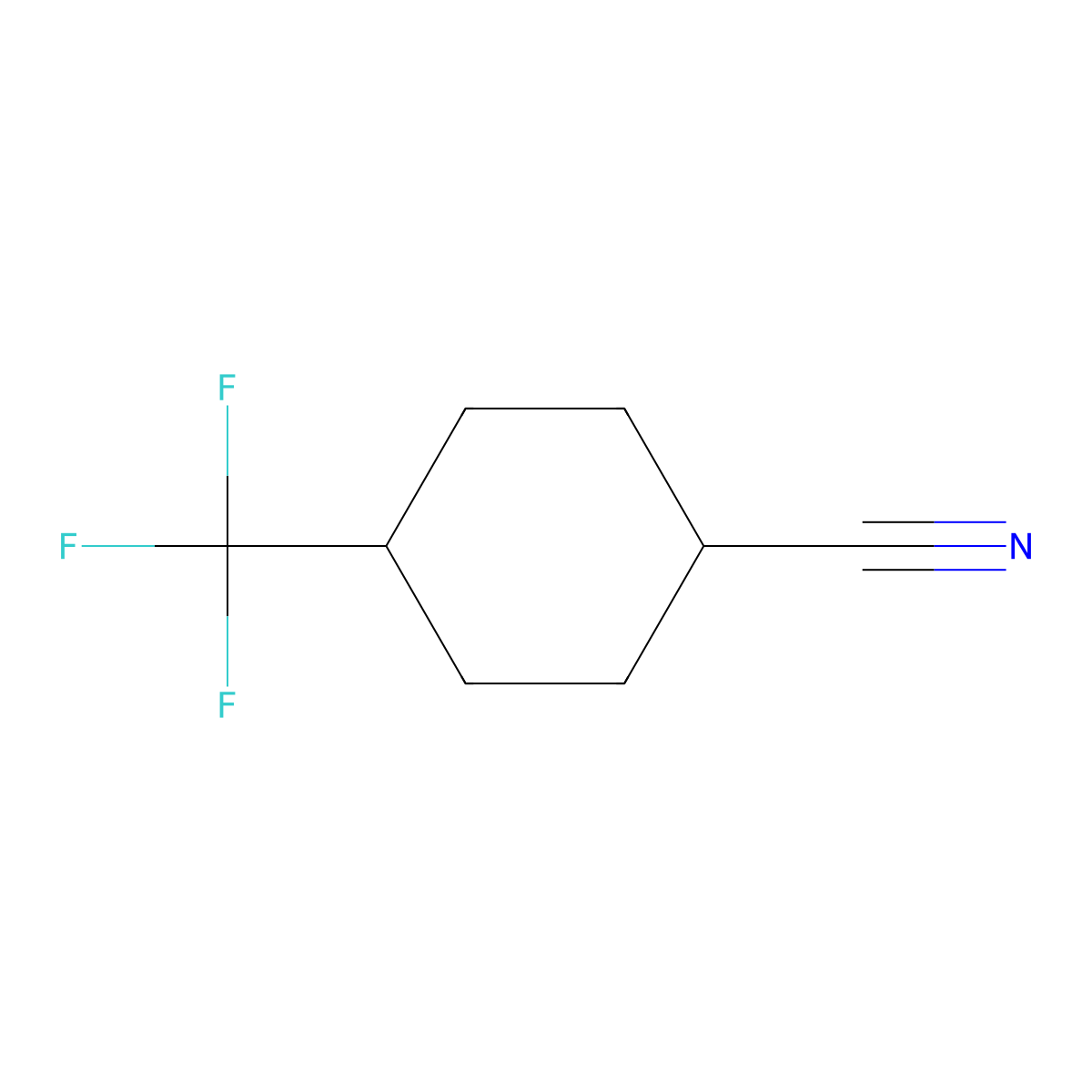 4-(Trifluoromethyl)cyclohexane-1-carbonitrile molecular structure, CAS 1342657-69-5