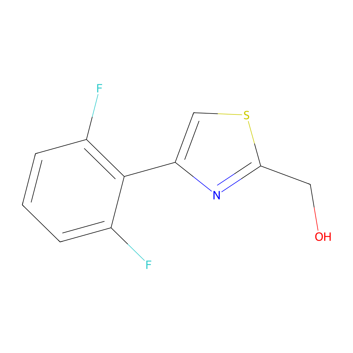 [4-(2,6-Difluorophenyl)-1,3-thiazol-2-yl]methanol molecular structure, CAS 1342657-77-5