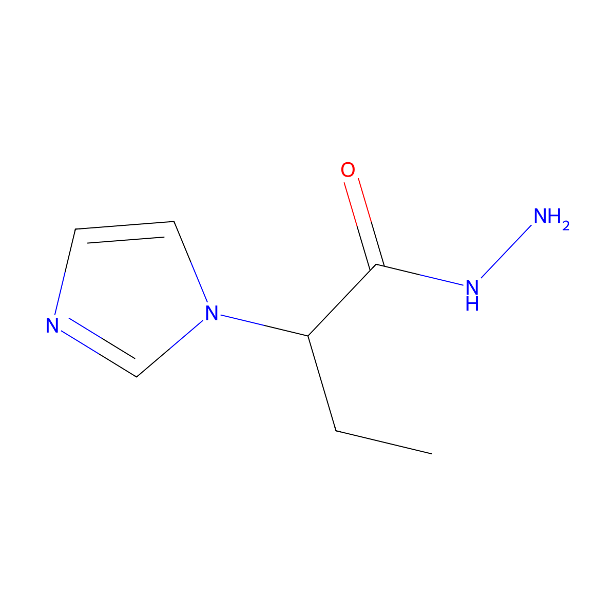 2-(1H-Imidazol-1-yl)butanohydrazide molecular structure, CAS 1342658-39-2