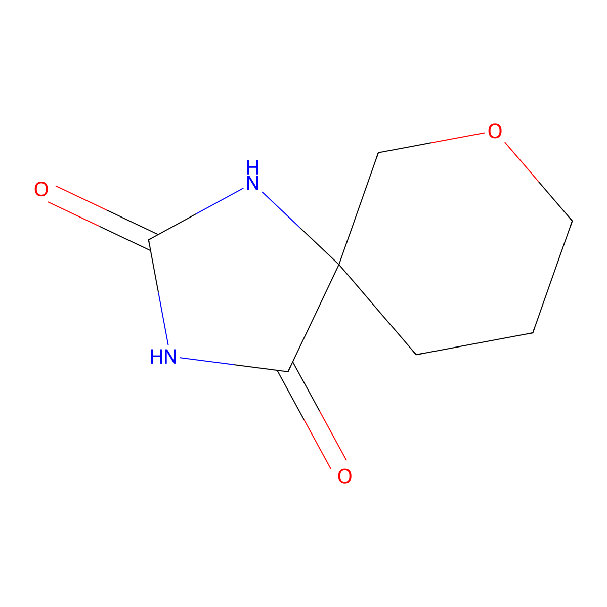 7-Oxa-1,3-diazaspiro[4.5]decane-2,4-dione molecular structure, CAS 1342660-34-7