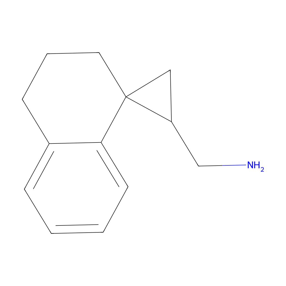 (3',4'-Dihydro-2'h-spiro[cyclopropane-1,1'-naphthalen]-2-yl)methanamine molecular structure, CAS 1342661-90-8