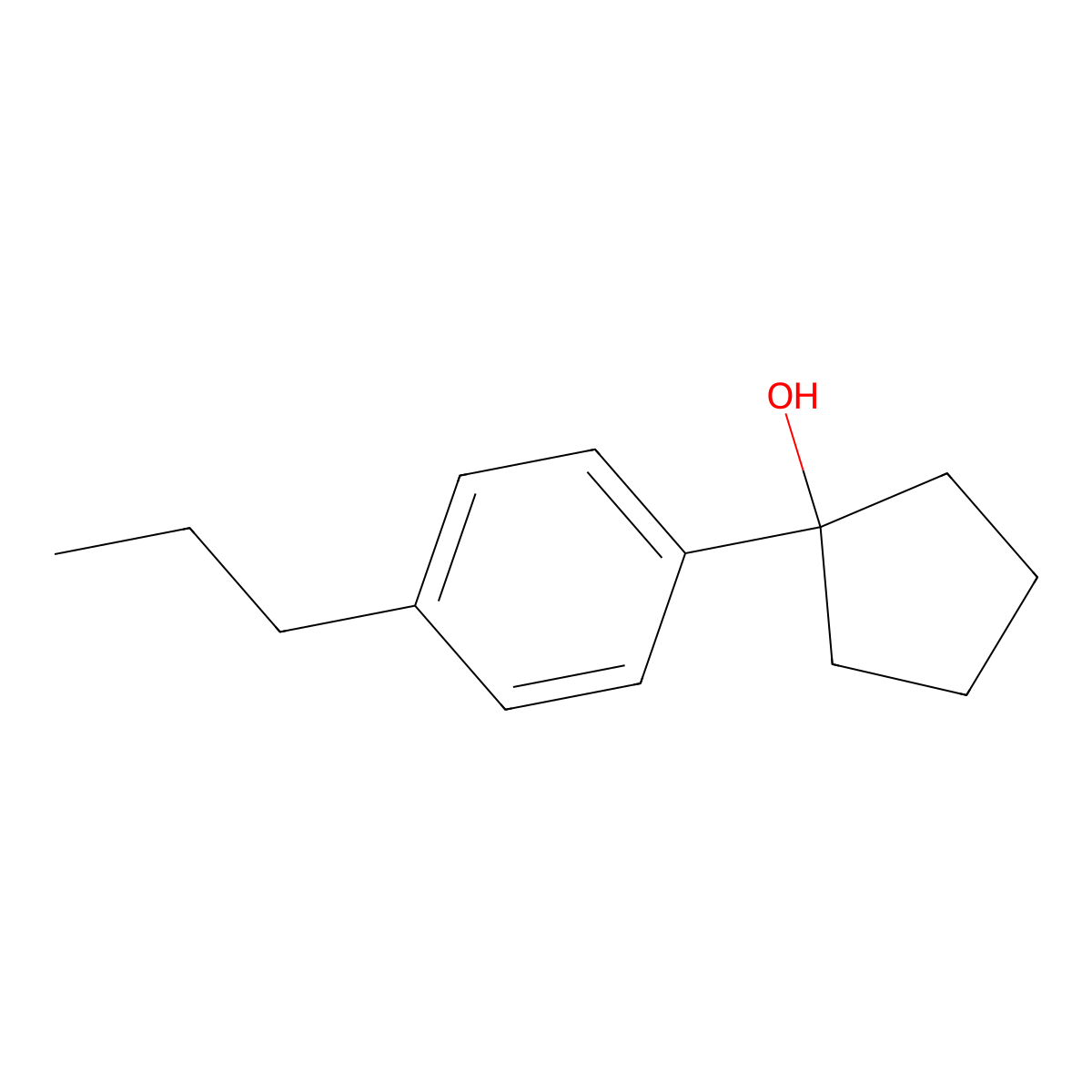 1-(4-Propylphenyl)cyclopentanol molecular structure, CAS 1342662-26-3