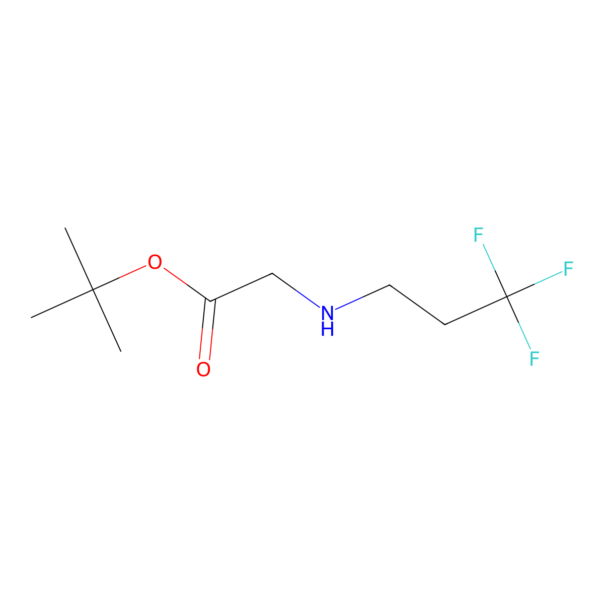 Tert-butyl 2-[(3,3,3-trifluoropropyl)amino]acetate molecular structure, CAS 1342663-07-3