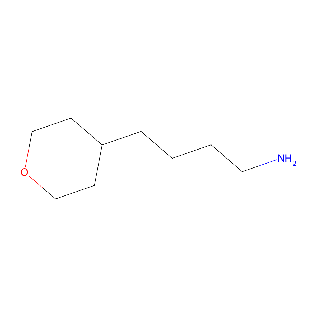 4-(Oxan-4-yl)butan-1-amine molecular structure, CAS 1342663-58-4