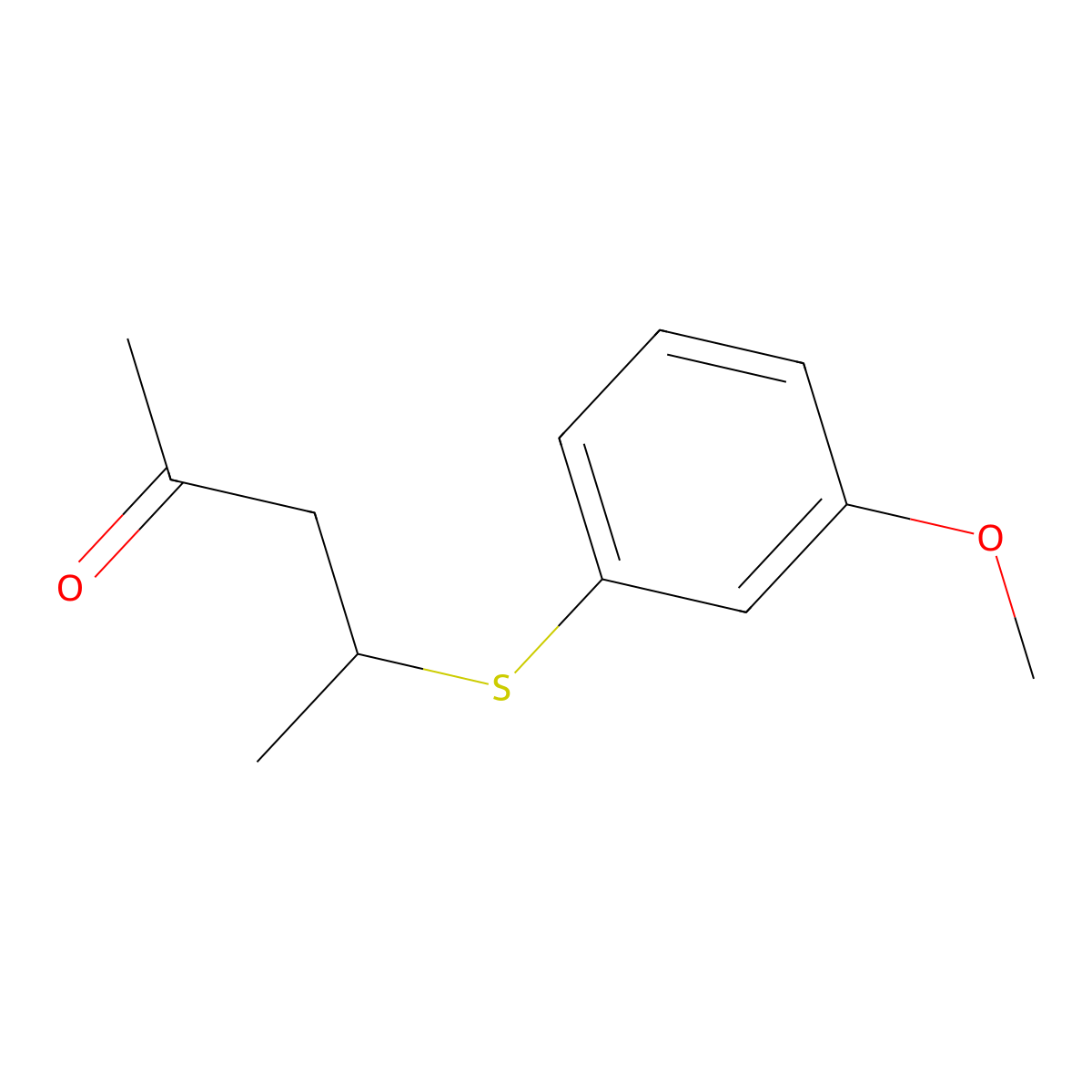 4-((3-Methoxyphenyl)thio)pentan-2-one molecular structure, CAS 1342666-00-5