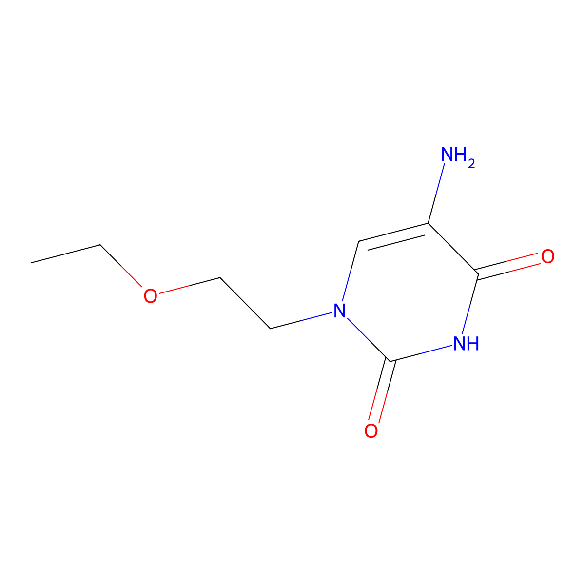 5-Amino-1-(2-ethoxyethyl)pyrimidine-2,4(1h,3h)-dione molecular structure, CAS 1342666-84-5