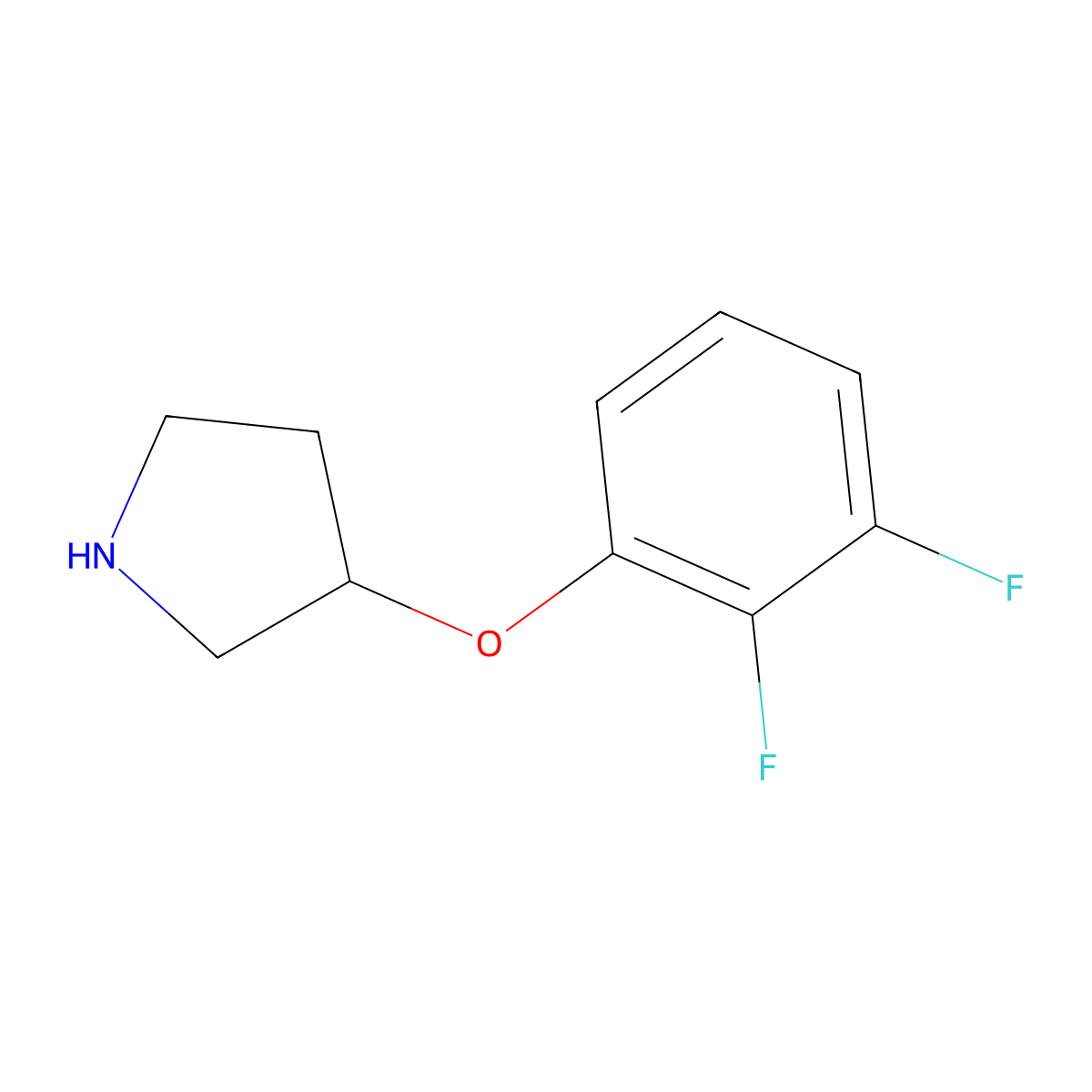 3-(2,3-Difluorophenoxy)pyrrolidine molecular structure, CAS 1342666-89-0