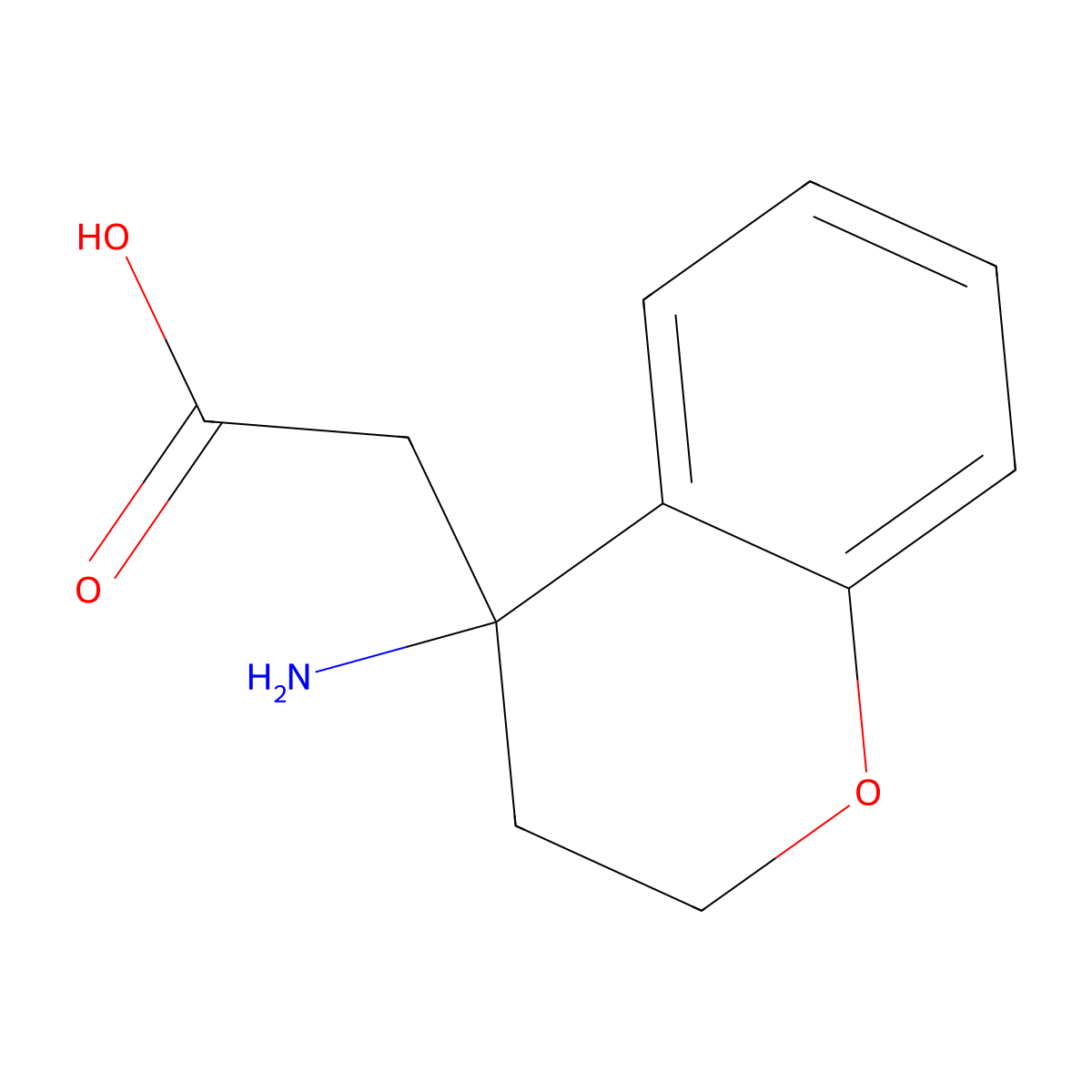 2-(4-Aminochroman-4-yl)acetic acid molecular structure, CAS 1342667-86-0