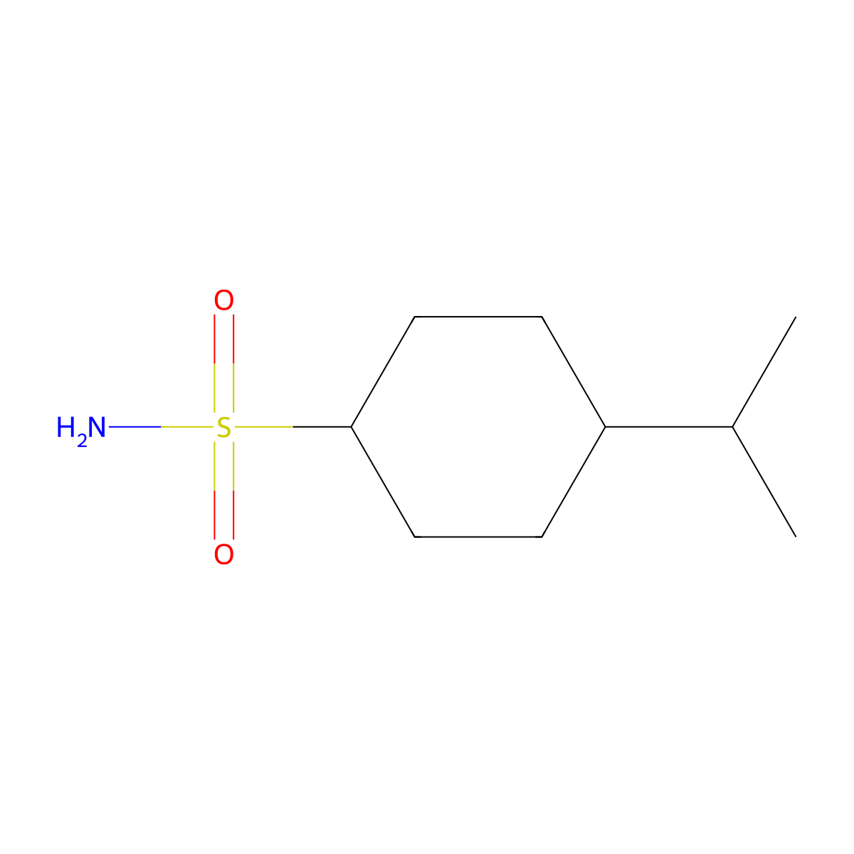 4-(Propan-2-YL)cyclohexane-1-sulfonamide molecular structure, CAS 1342670-65-8