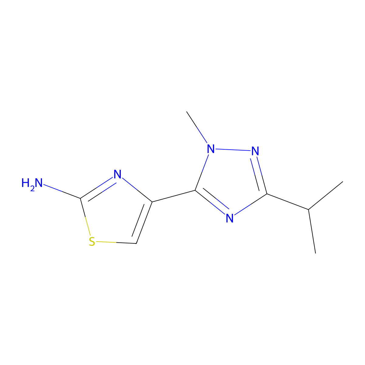 4-(3-Isopropyl-1-methyl-1h-1,2,4-triazol-5-yl)thiazol-2-amine molecular structure, CAS 1342674-62-7