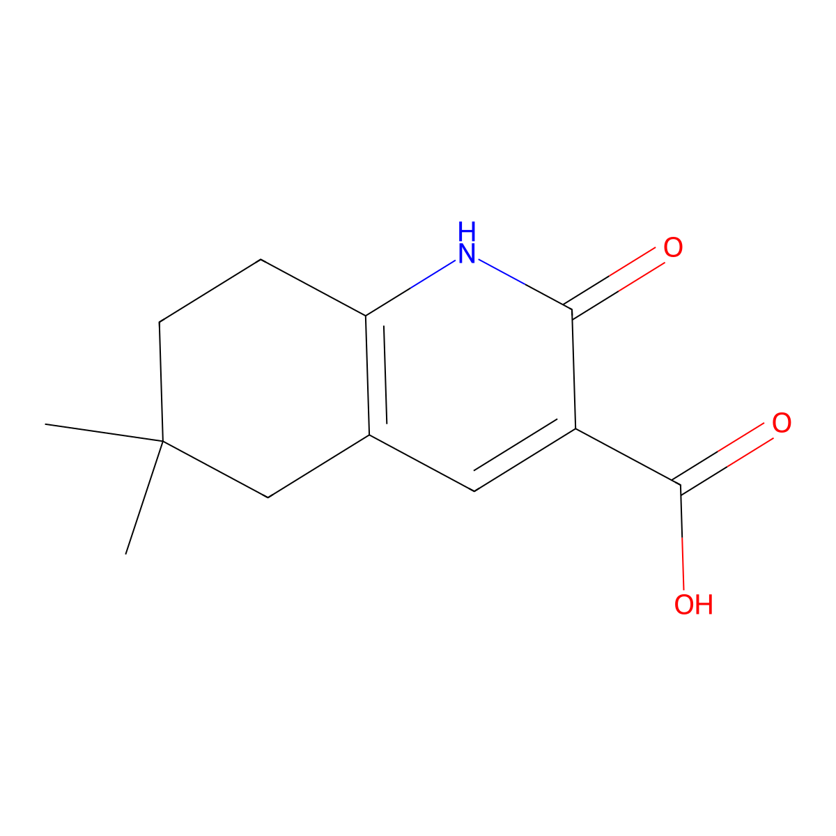 6,6-Dimethyl-2-oxo-1,2,5,6,7,8-hexahydroquinoline-3-carboxylic acid molecular structure, CAS 1342675-19-7