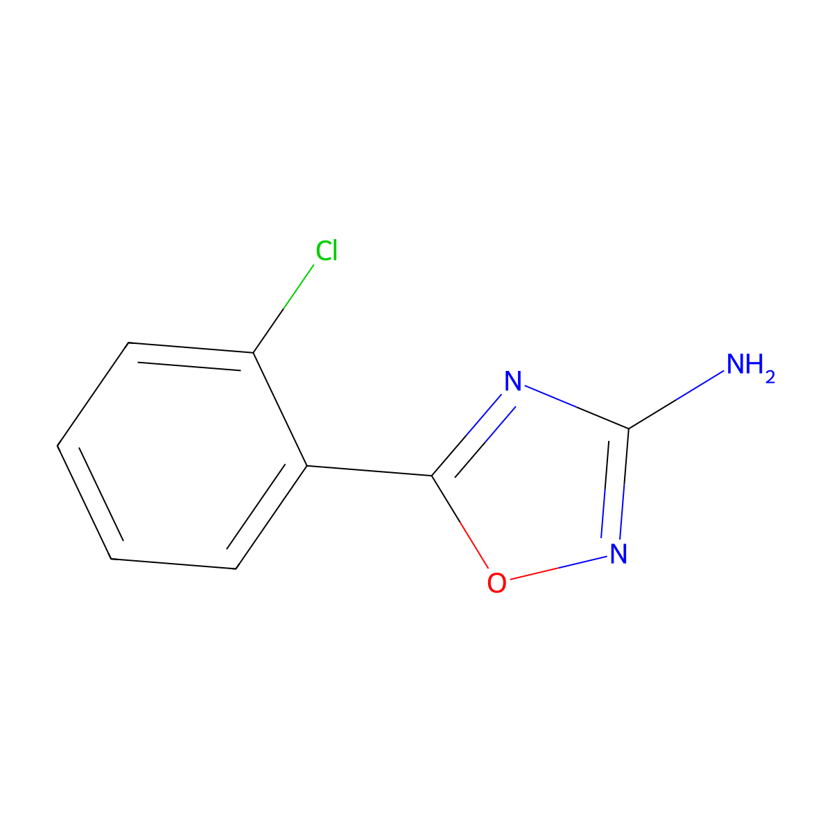 5-(2-Chlorophenyl)-1,2,4-oxadiazol-3-amine molecular structure, CAS 1342677-58-0