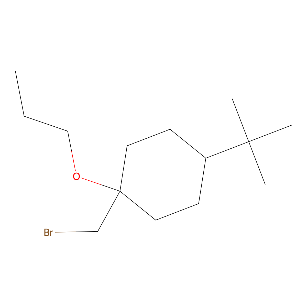1-(Bromomethyl)-4-tert-butyl-1-propoxycyclohexane molecular structure, CAS 1342679-19-9