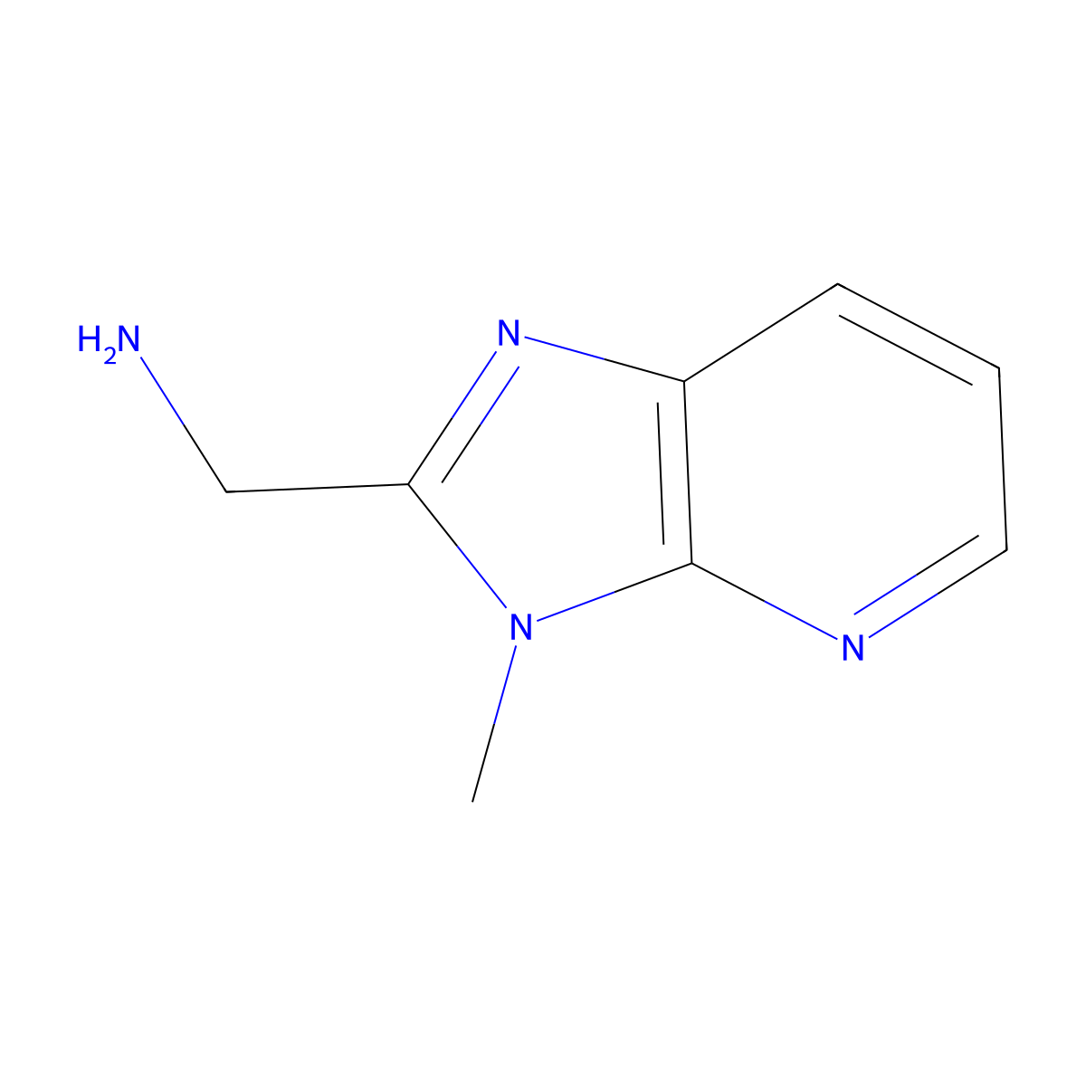 (3-Methyl-3H-imidazo[4,5-b]pyridin-2-yl)methanamine molecular structure, CAS 1342684-08-5