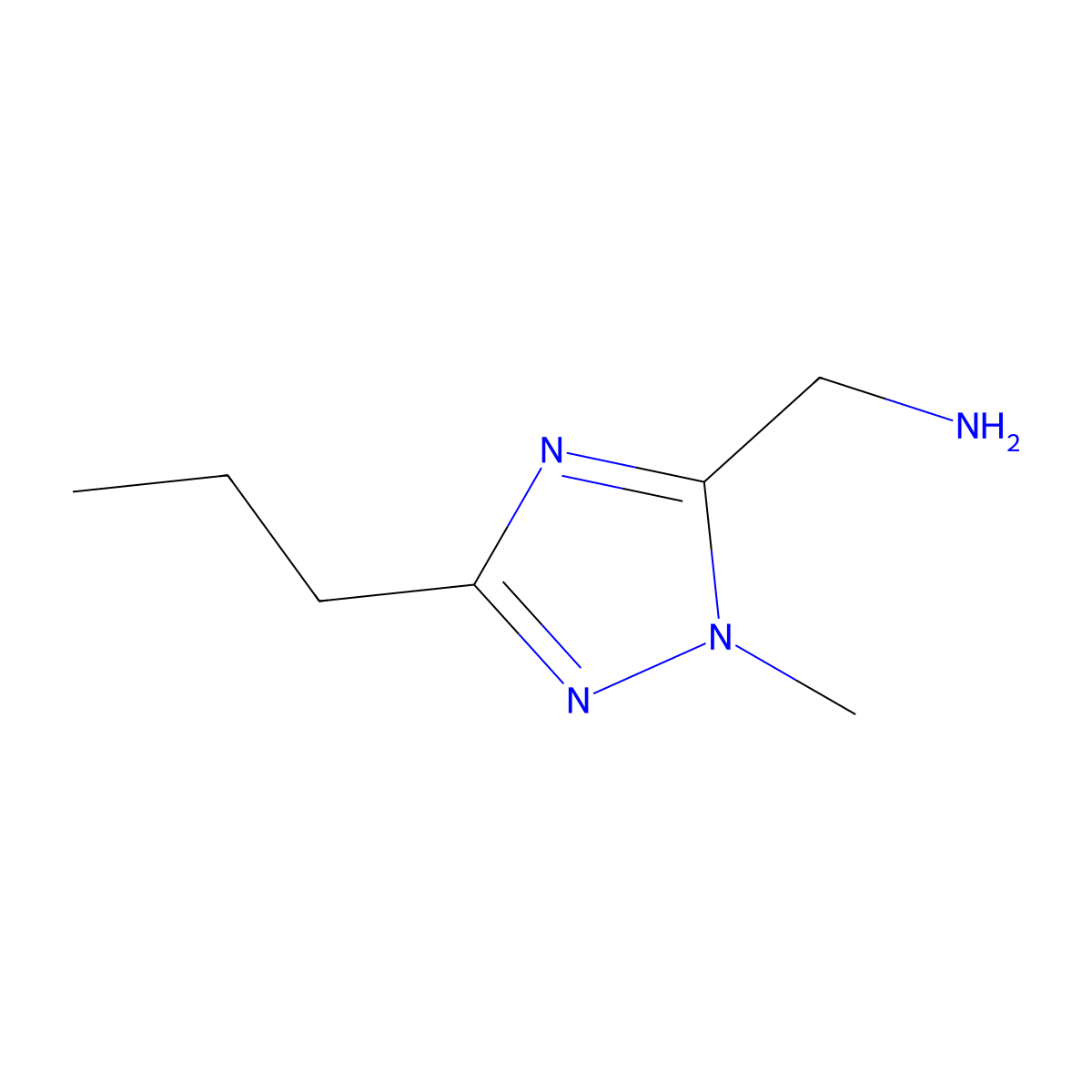 (1-Methyl-3-propyl-1h-1,2,4-triazol-5-yl)methanamine molecular structure, CAS 1342684-59-6