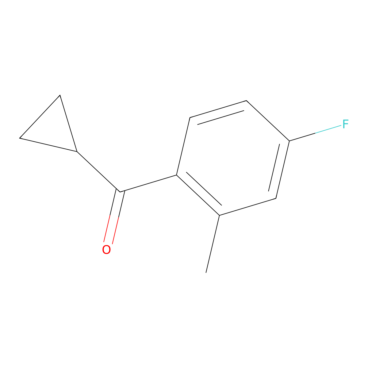 Cyclopropyl(4-fluoro-2-methylphenyl)methanone molecular structure, CAS 1342684-96-1