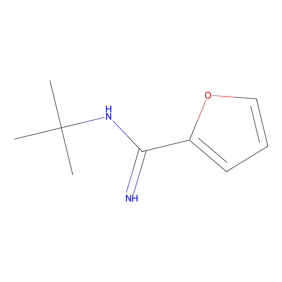 N-tert-butylfuran-2-carboximidamide molecular structure, CAS 1342685-55-5