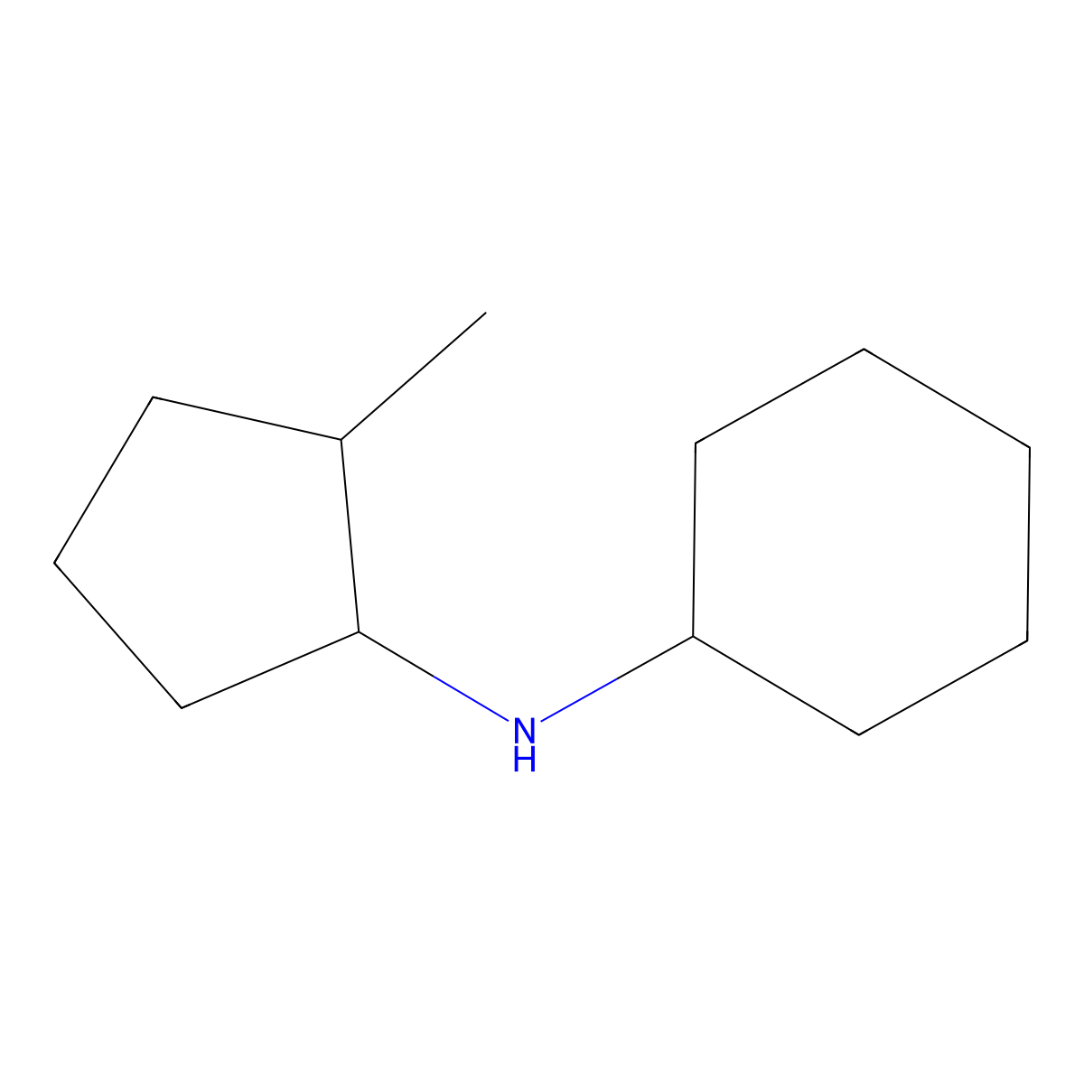 N-(2-methylcyclopentyl)cyclohexanamine molecular structure, CAS 1342686-82-1