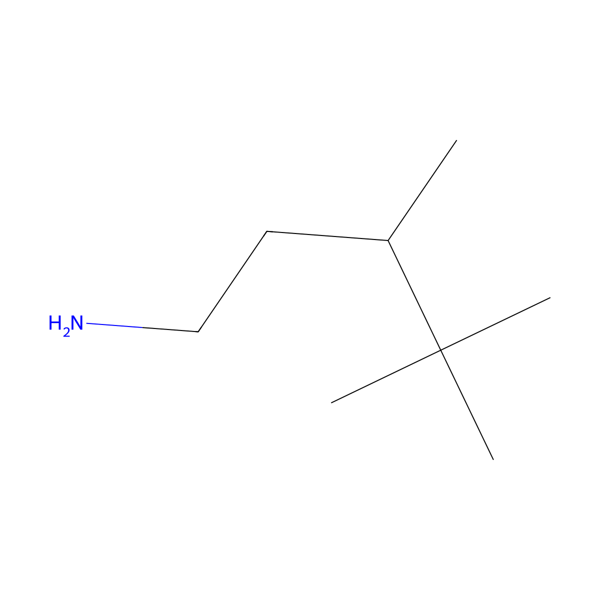 3,4,4-Trimethylpentan-1-amine molecular structure, CAS 1342686-88-7