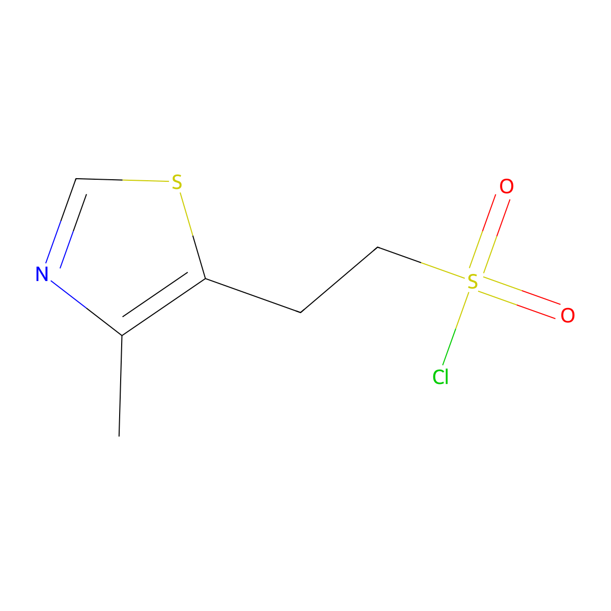 2-(4-Methyl-1,3-thiazol-5-yl)ethane-1-sulfonyl chloride molecular structure, CAS 1342688-76-9