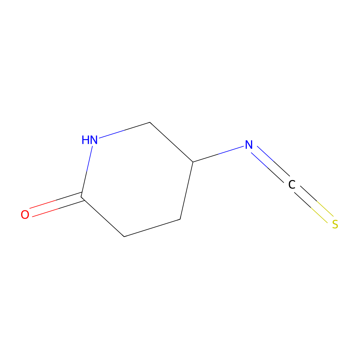 5-Isothiocyanatopiperidin-2-one molecular structure, CAS 1342689-46-6