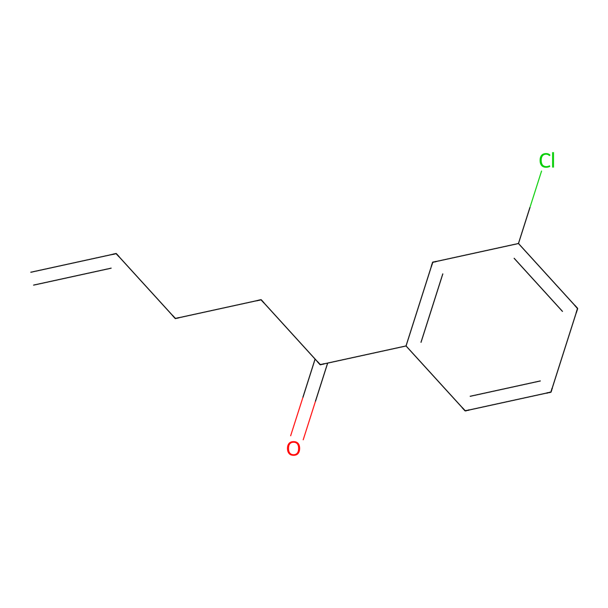 1-(3-Chlorophenyl)pent-4-en-1-one molecular structure, CAS 1342690-16-7