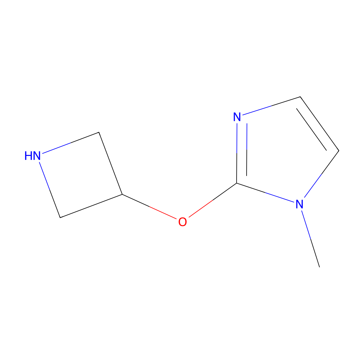 2-(Azetidin-3-yloxy)-1-methyl-1h-imidazole molecular structure, CAS 1342690-23-6